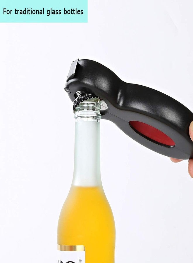 Otstar 6 in 1 Multi Opener, All in One Bottle Opener, Can, Soda, and Jar Openers, Twist Off Lid - Open Sesame Can Opener for Seniors and Arthritic Hands (Black and Red) - Image 4